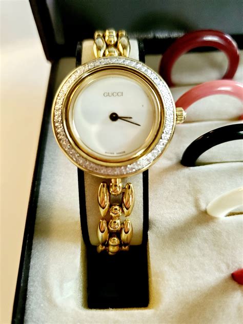 vintage gucci watch bezels|gucci bezel watch original price.